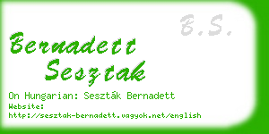 bernadett sesztak business card