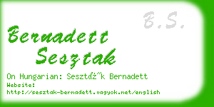 bernadett sesztak business card